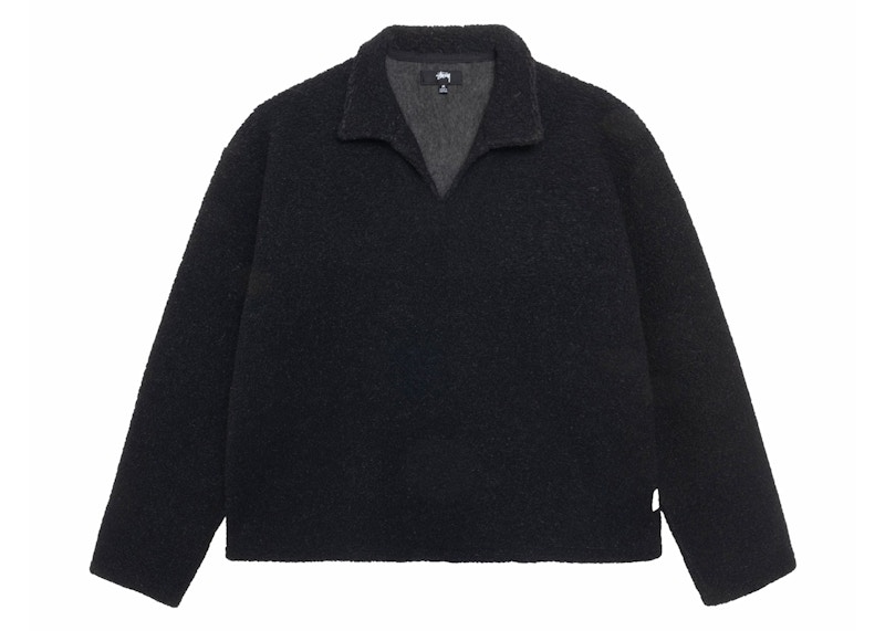 Stussy Wool Blend Sherpa Pullover Black Men s FW24 GB