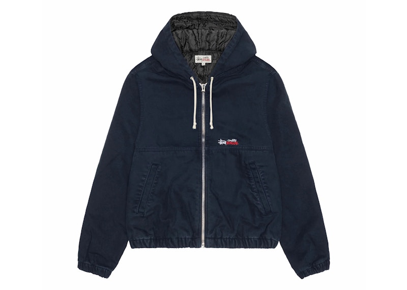 Stussy Work Insulated Canvas Jacket Navy Men's - SS24 - US