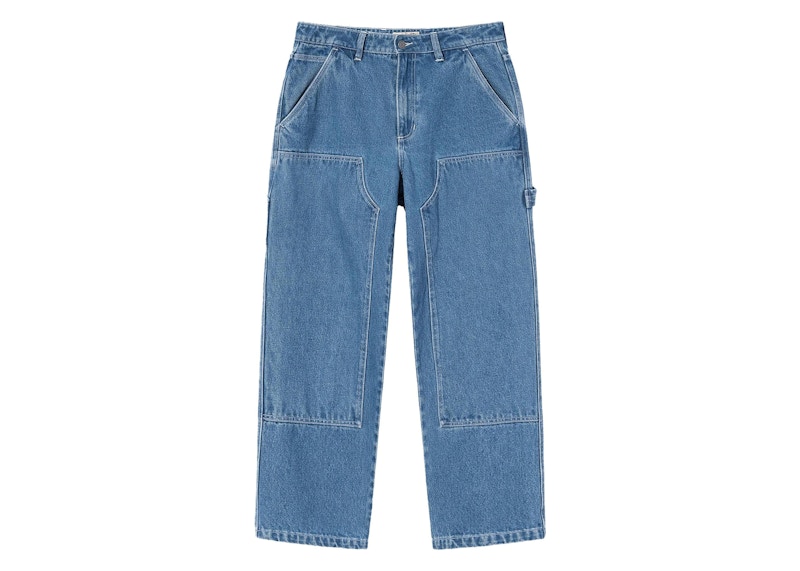 Stussy Work Pant Denim Washed Blue Men's - US