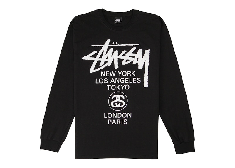 状態【美品】stussy ワールドツアー ロングTシャツ トレーナー L ...