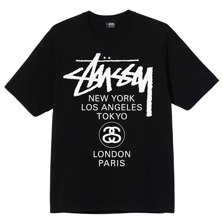 Pre-owned Stussy World Tour T-shirt Black