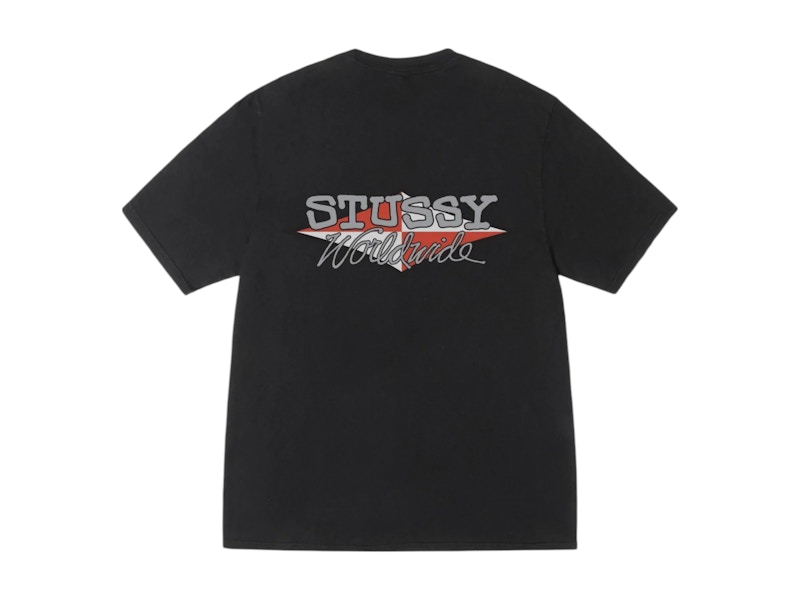 Stussy Worldwide Diamond Pigment Dyed Tee Black Men's - SS25