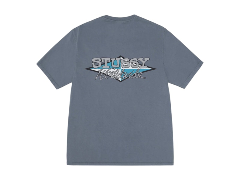 Stussy Worldwide Diamond Pigment Dyed Tee Navy メンズ - SS25