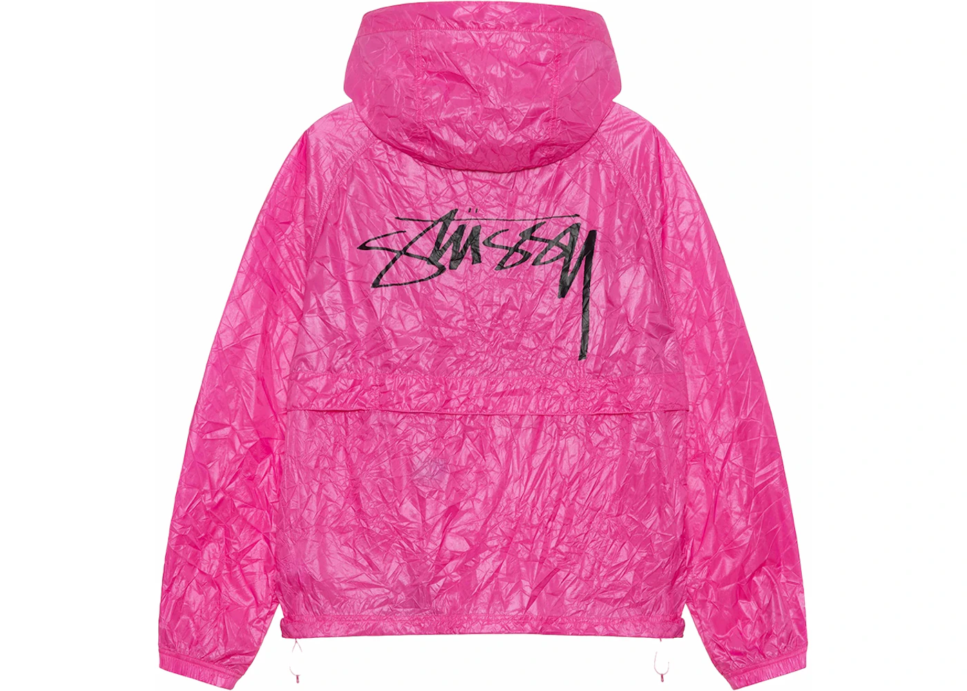Stussy Wrinkled Nylon Beach Shell Jacket Magenta Men's - SS24 - US
