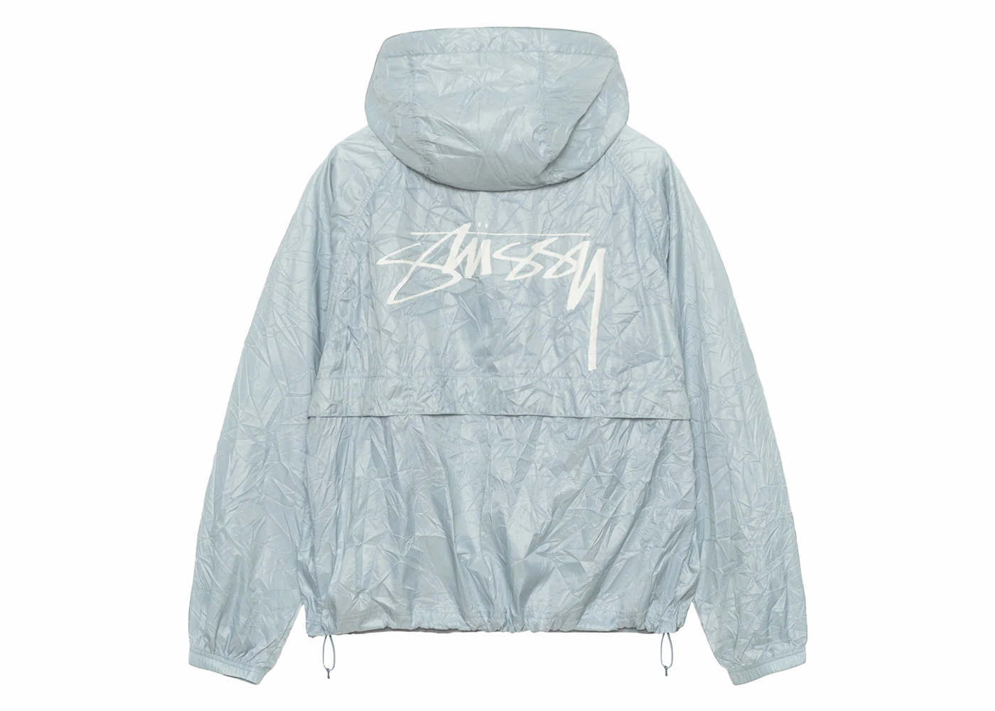 Stussy Wrinkled Nylon Beach Shell Jacket Slate