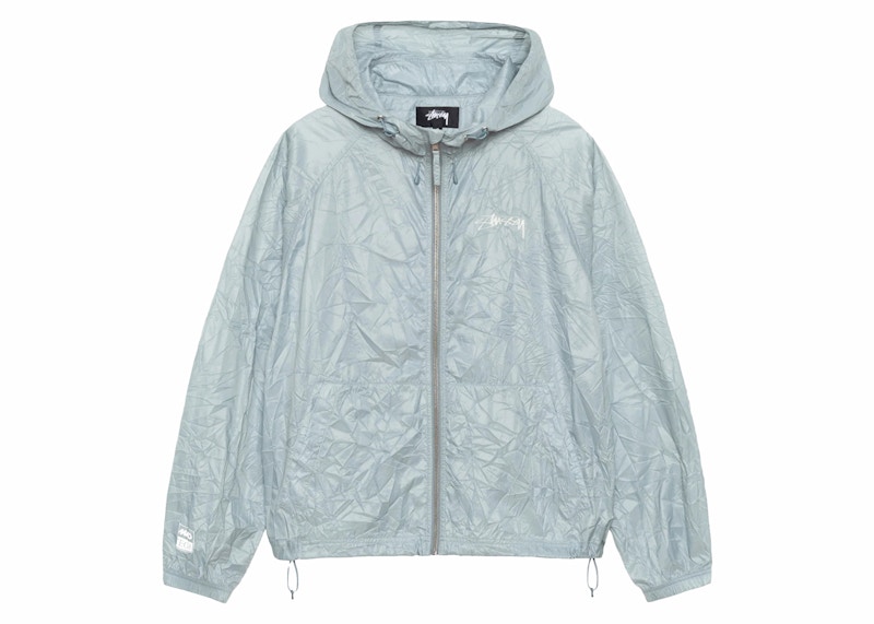 Stussy Wrinkled Nylon Beach Shell Jacket Slate Men's - SS24 - US