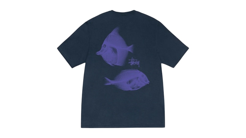 Stussy X-Ray Fishin Tee Navy Men's - SS25 - US