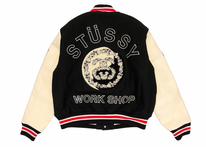 Stussy x Denim Tears X Our Legacy TTL Varsity Jacket Black/White 