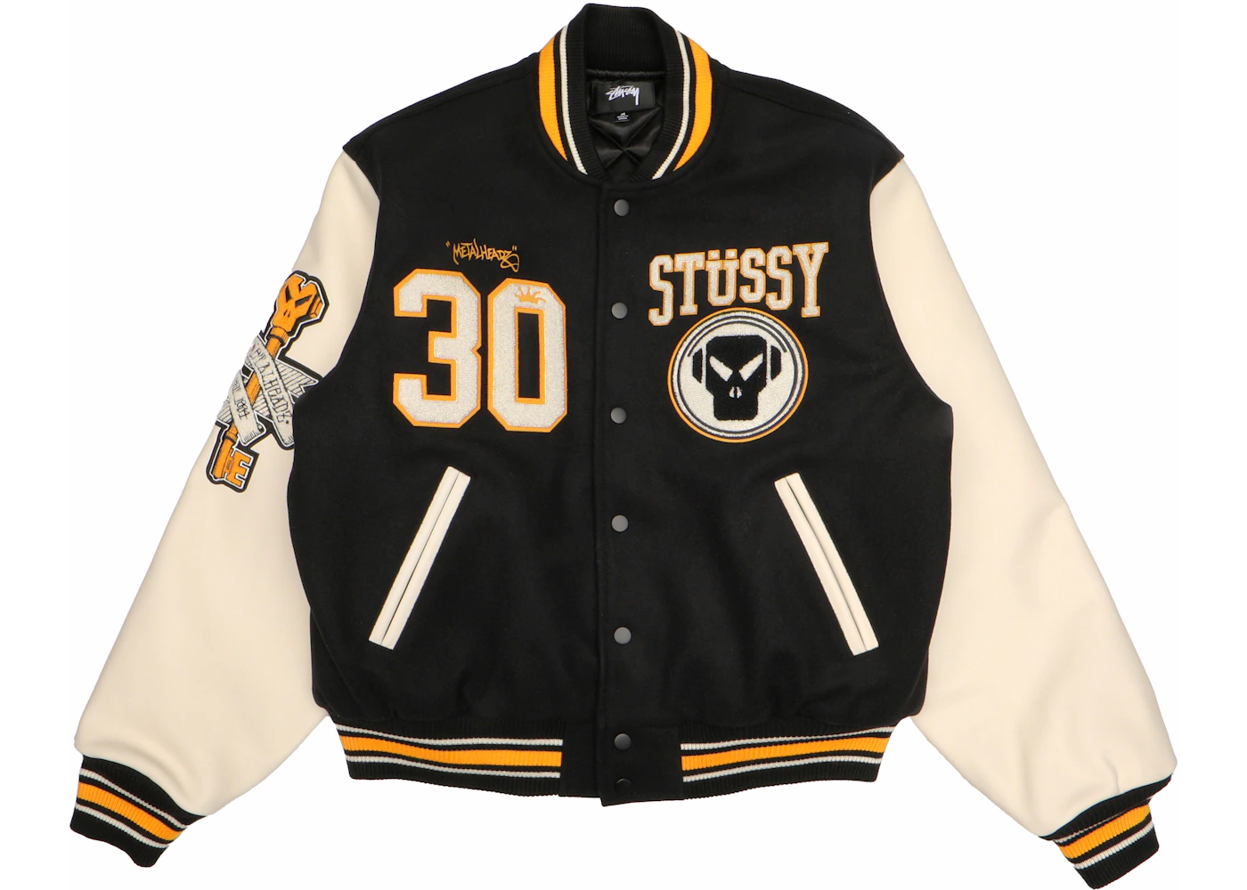 Stussy x Goldie Metalheadz 30 Varsity Jacket Black Men's SS24 US
