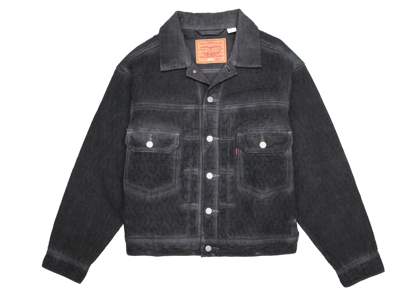 Stussy x Levi's Dyed Jacquard Jacket Black Men's FW23 US