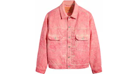 Stussy x Levi's Dyed Jacquard Jacket Pink
