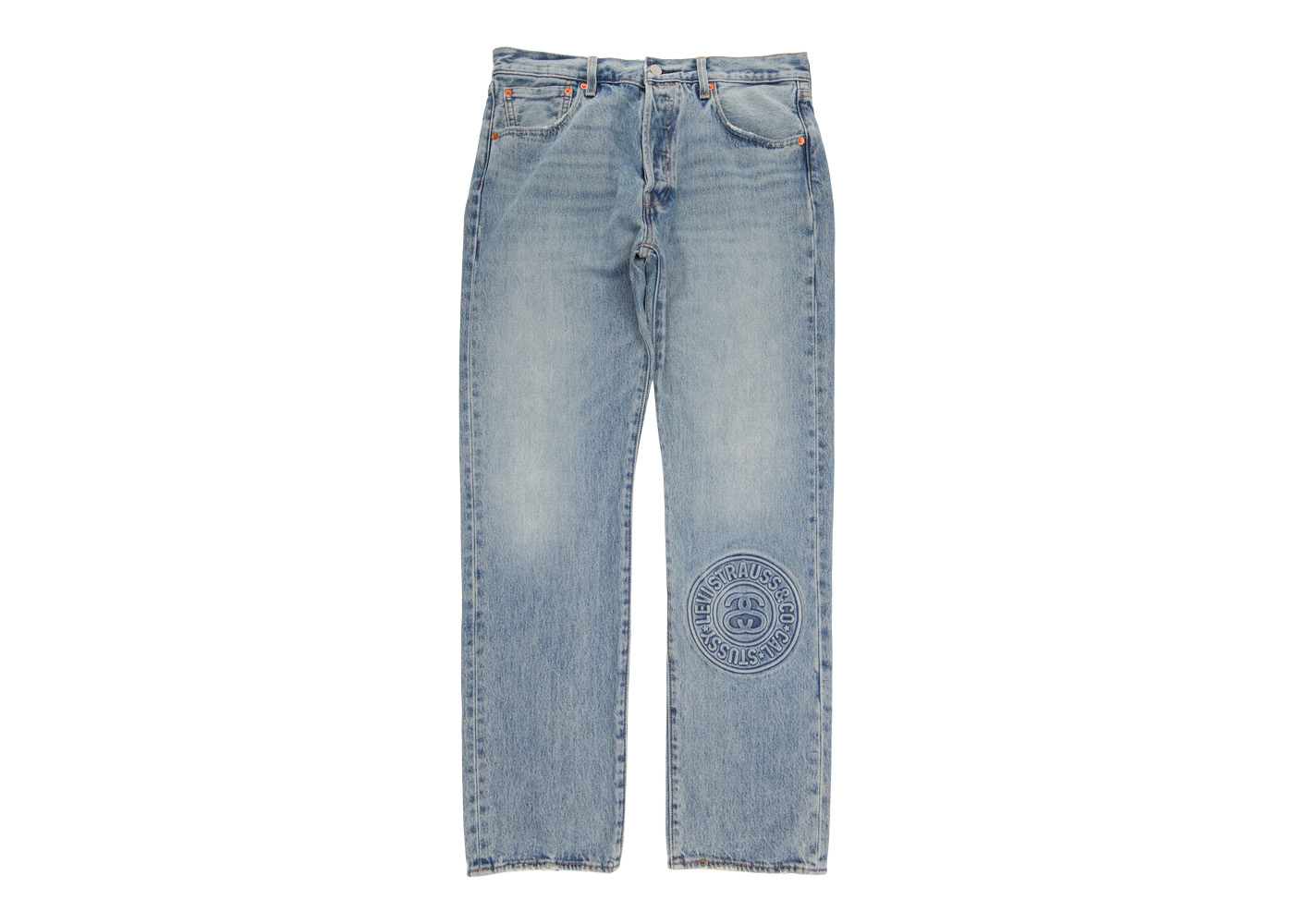 Stussy x Levi's Embossed 501 Jeans Stussy Rugged-Blue - SS23 - JP