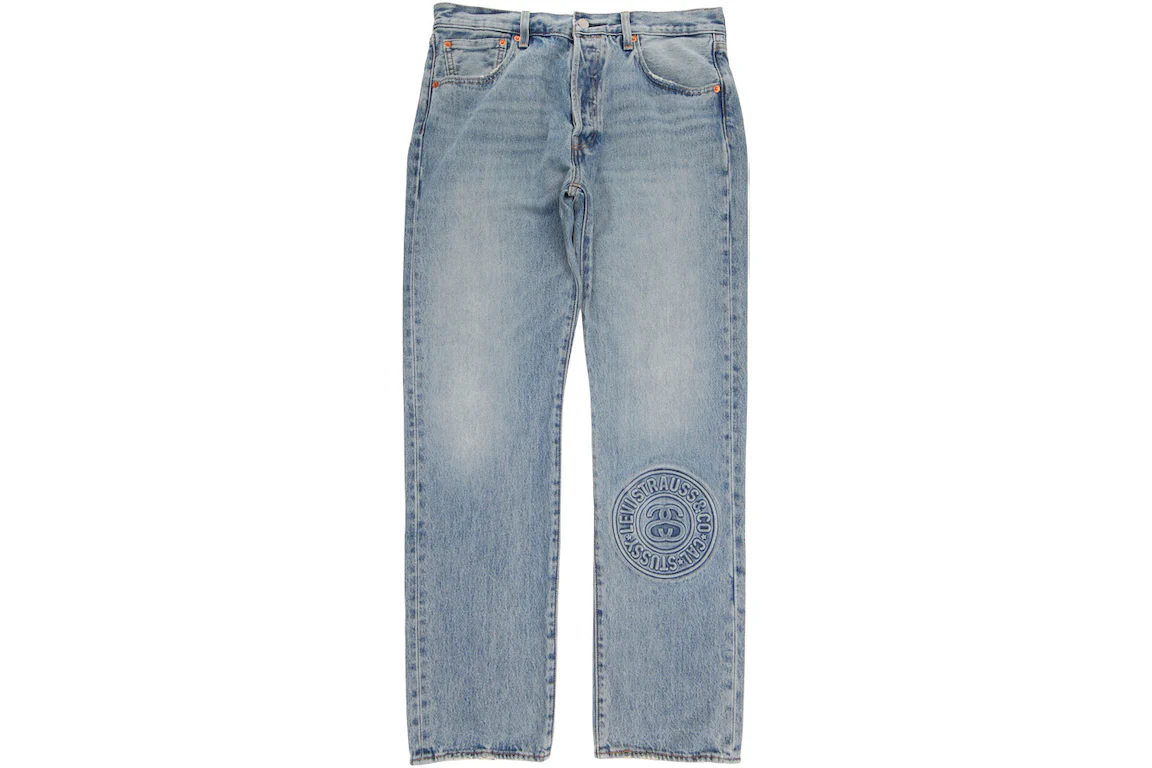 Stussy x Levi's Embossed 501 Jeans Stussy Rugged-Blue - SS23 - IT