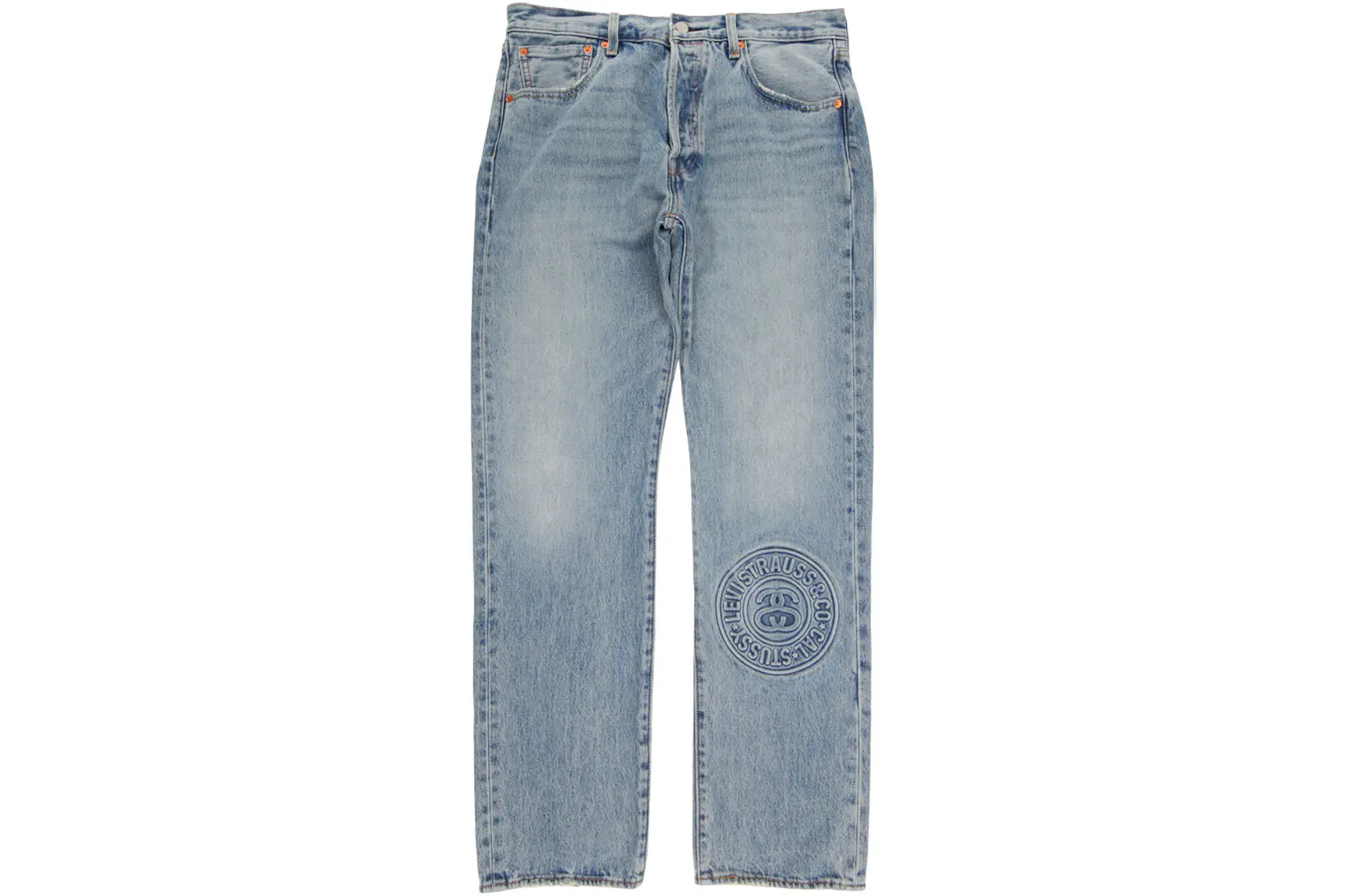 Stussy x Levi's Embossed 501 Jeans Stussy Rugged-Blue - SS23 - US