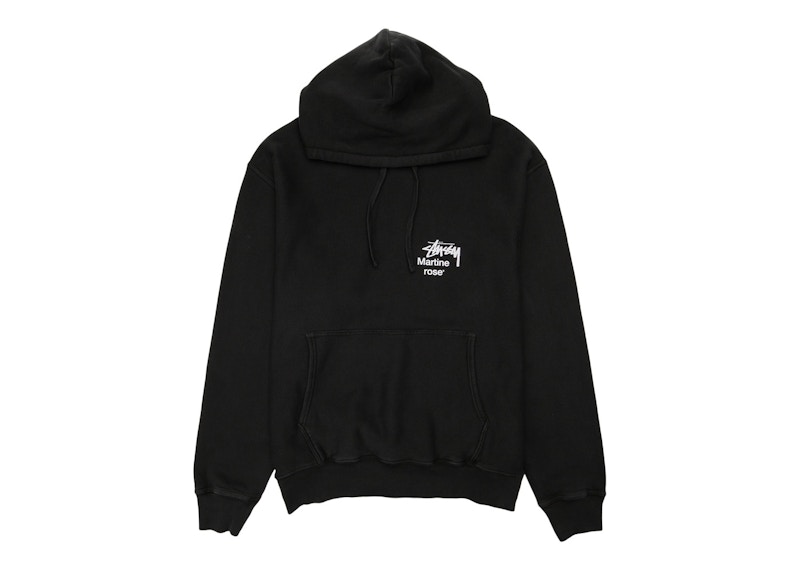 Stussy x Martine Rose Collage Pigment Dyed Hoodie Black Men's