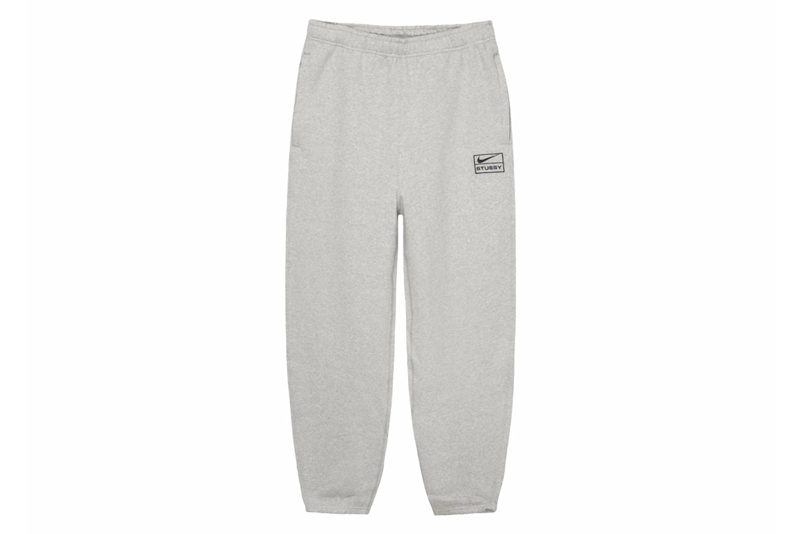 Pre-owned Stussy X Nike Nrg Br Fleece Sweatpants (fw23) Grey Heather