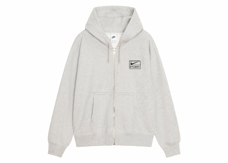 Stussy x Nike Fleece Zip Hoodie SS24 Grey Heather Men s SS24 GB