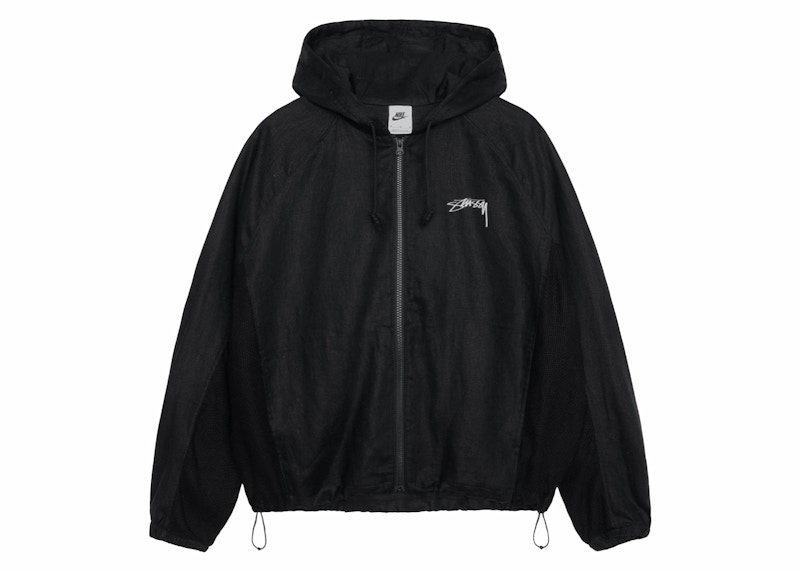 Stussy x Nike Linen Shell Jacket Black Men's - SS24 - US