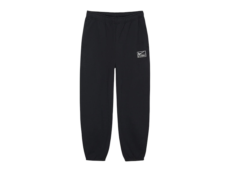 Stussy x Nike Stone Washed Fleece Pant (FW25) Black Men's - FW25 - US