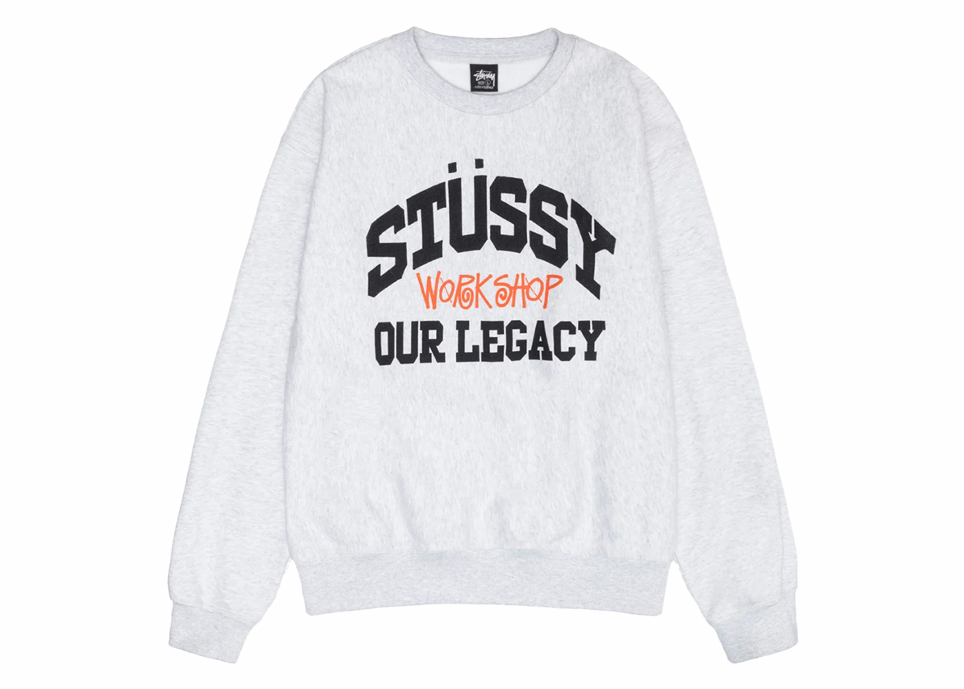 Stussy x Our Legacy Ol Collegiate Crewneck Ash Heather