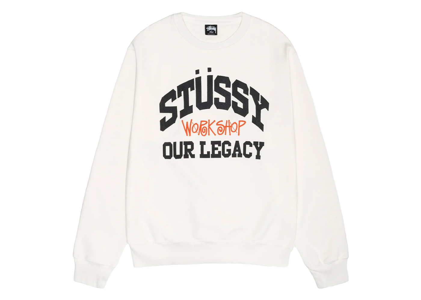 Stussy x Our Legacy Ol Collegiate Pigment Dyed Crewneck Natural 