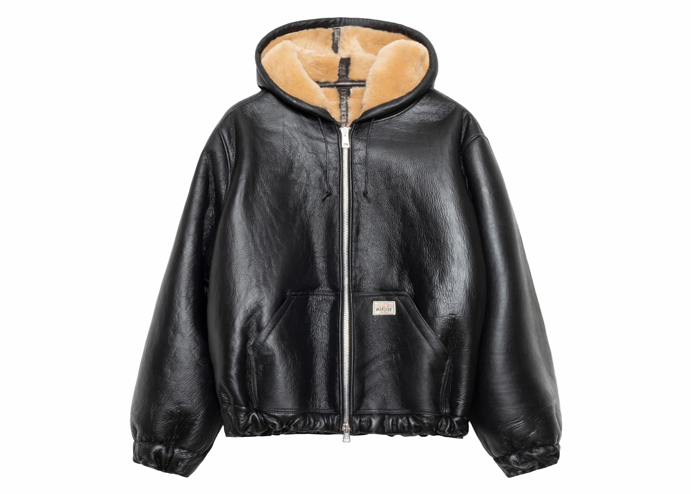 Stussy x Our Legacy Shearling Reversible Zip Hood Cappuccino