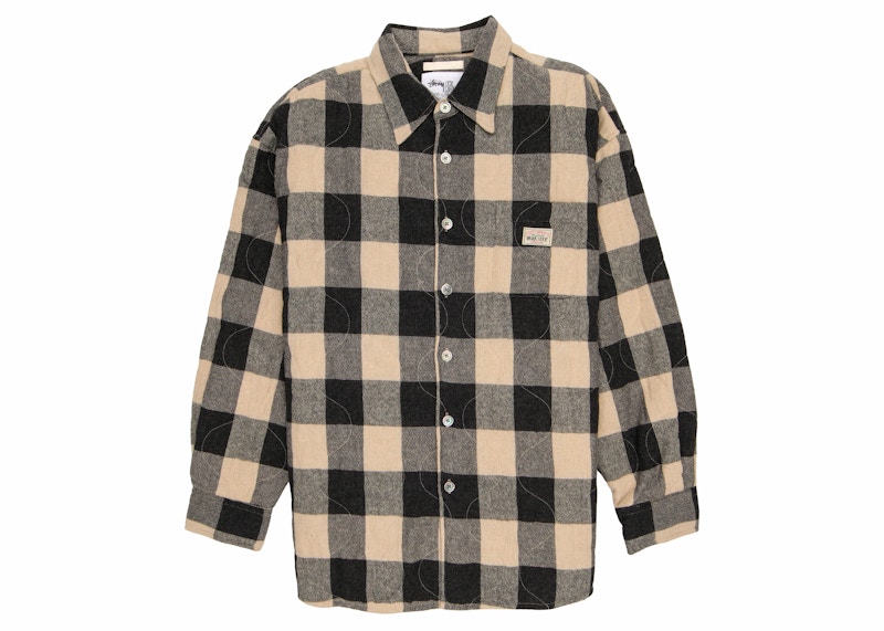 Stussy x Our Legacy Work Shop Borrowed Jacket Grey/Beige Check