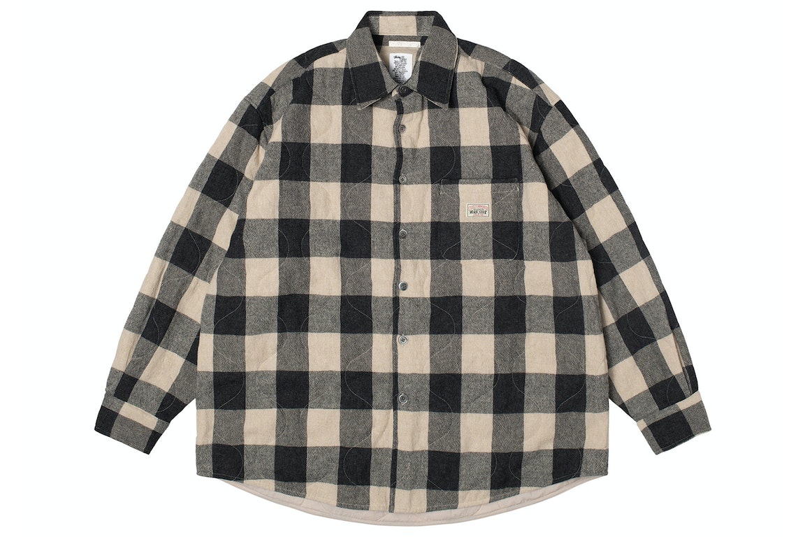 Pre-owned Stussy X Our Legacy Work Shop Borrowed Jacket Grey/beige Check