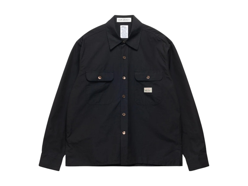 トップス StussyOUR LEGACY WORK SHOP COUNTRY SHIRT Stussy x Our Legacy Work Shop Country Shirt Washed Black