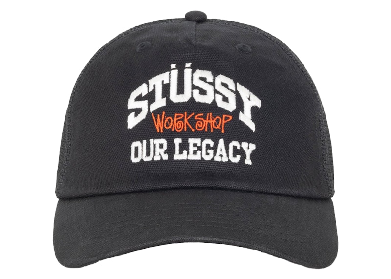 Stussy x Our Legacy Work Shop Low Profile Trucker Cap Black Men's - FW24 -  US