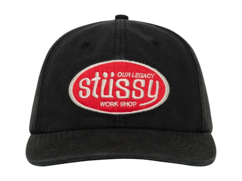 Our Legacy Work Shop Mid-Depth Cap – Black | Headwear | Stüssy