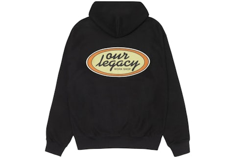 Stussy x Our Legacy Work Shop Oval Zip Hoodie Black Men's SS25 US