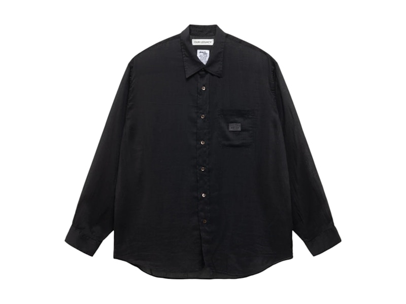 トップス Stussy x Our Legacy Work Shop Shirt Stussy x Our Legacy Work Shop Shirt Black Cotton Silk Men's - SS25