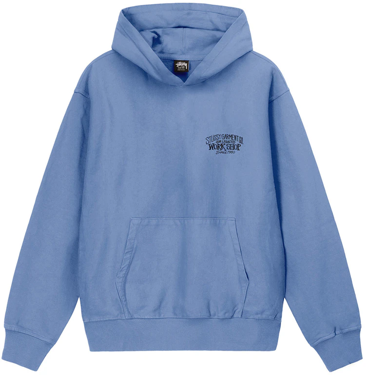 Stussy x Our Legacy Work Shop Surfman Pigment Dyed Hoodie Blue - SS23 - FR