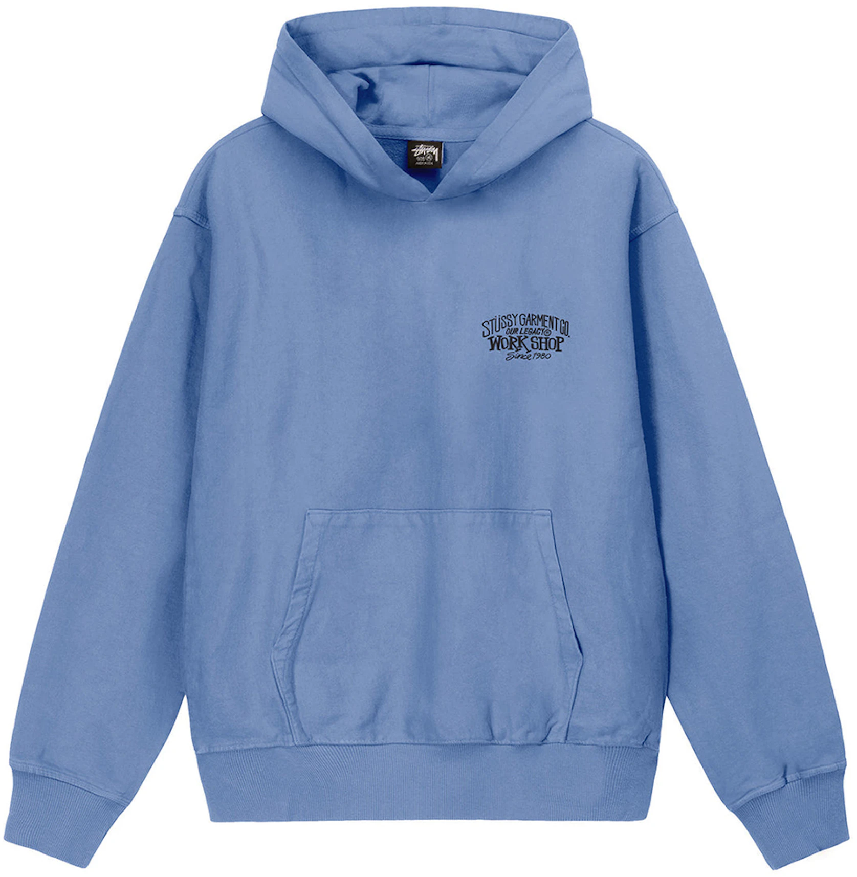 Stussy x Our Legacy Work Shop Surfman Pigment Dyed Hoodie Blue - SS23 - US