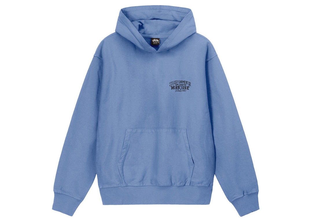Pre-owned Stussy X Our Legacy Work Shop Surfman Pigment Dyed Hoodie Blue