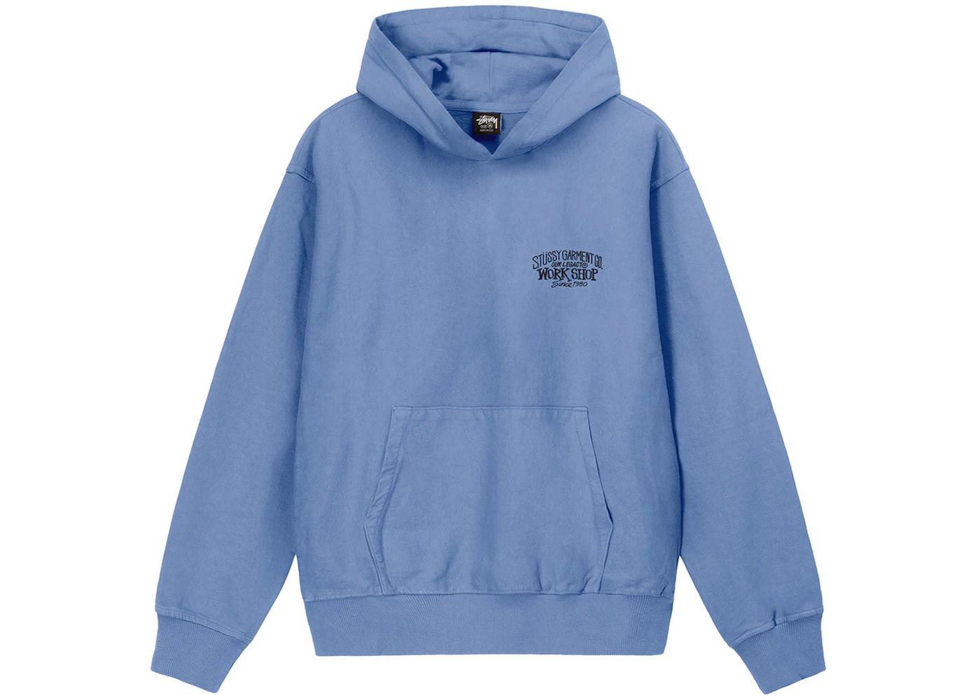 Stussy x Our Legacy Work Shop Surfman Pigment Dyed Hoodie Blue - SS23 - IT
