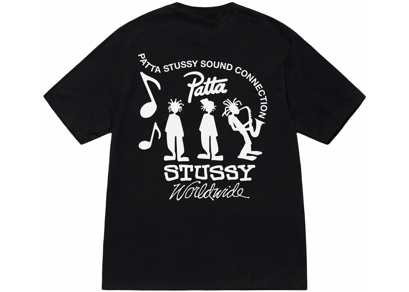 Stussy x Patta Sound Connection Tee Black Men's SS24 US
