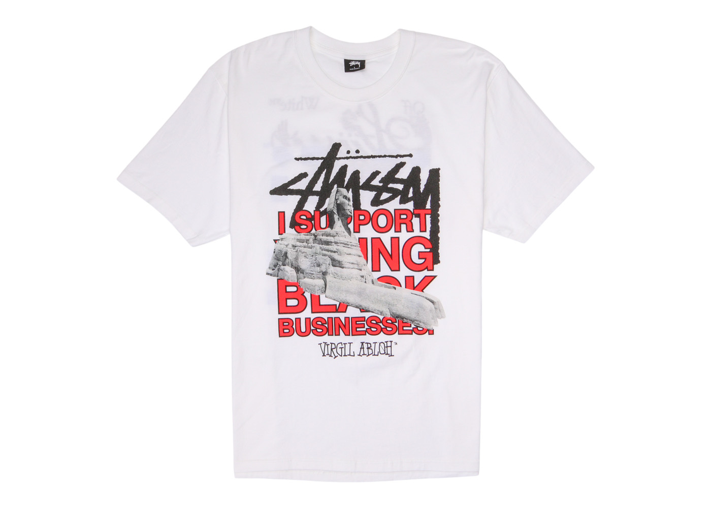 Stussy x Virgil Abloh World Tour Collection T-Shirt White Men's