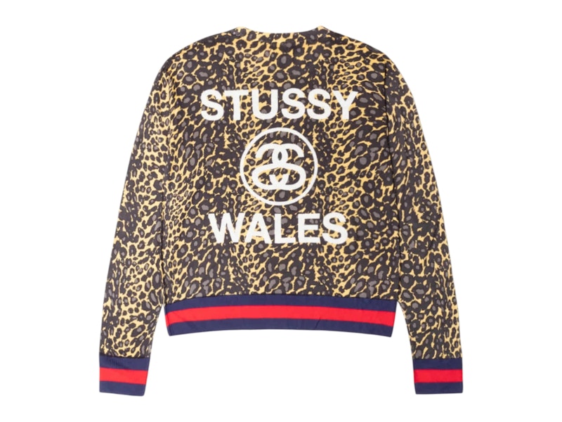 Pre-owned Stussy Men's  X Wales Bonner Leopard Sweater In Golden
