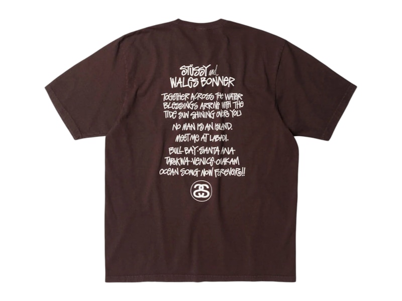 アイドル Stussy x Wales Bonner Ocean Song Tee Stussy x Wales Bonner Ocean Song Tee Brown Men's - FW25 - US