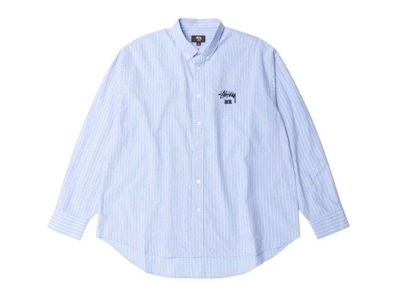 Pre-owned Stussy Men's  X Wales Bonner Poplin Shirt In Stripe