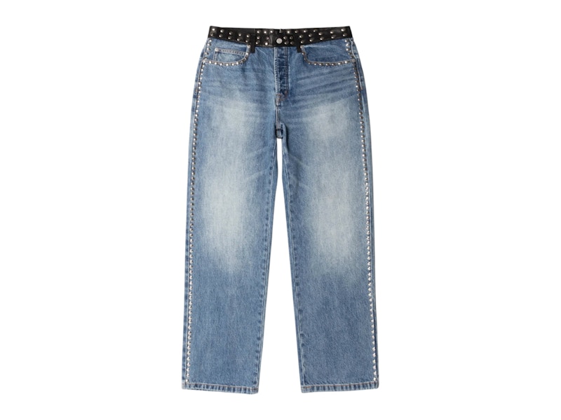 パンツ Stussy x Wales Bonner Studded Jean 36 Stussy x Wales Bonner Studded Jean Washed Blue Men's - FW25 - US