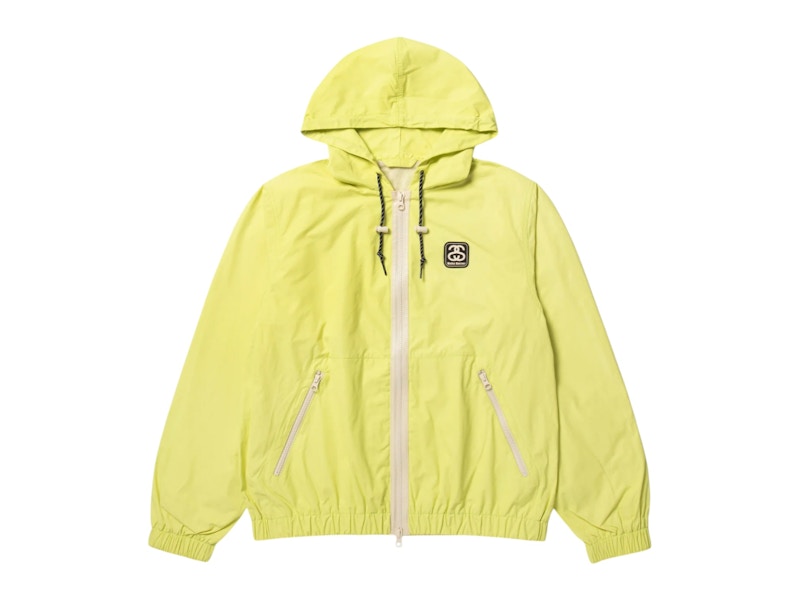 Pre-owned Stussy Men's X Wales Bonner Windbreaker In Lime In Green