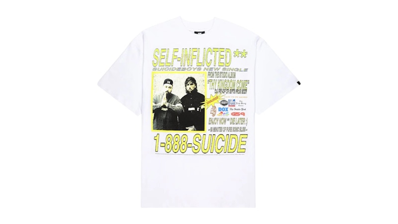 uicideboy$ G59 Records Self Inflicted Tee White Men's - FW25 - US