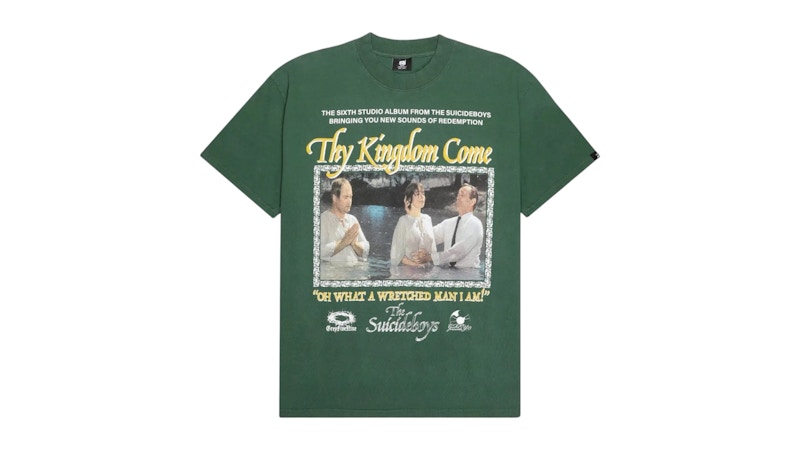 uicideboy$ G59 Records Wretched Tee Green Men's - FW25 - US