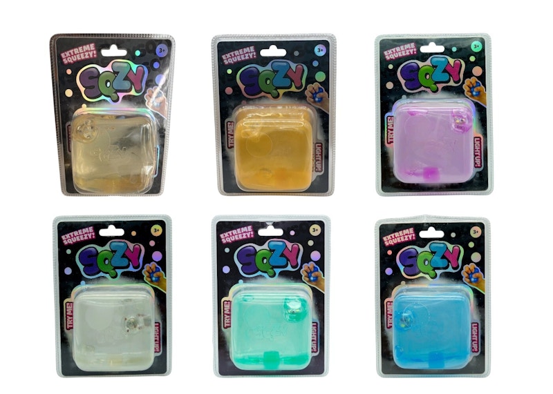 Sunny Days Entertainment SQZY Extreme Squeezy Light Up Cube Set of 6