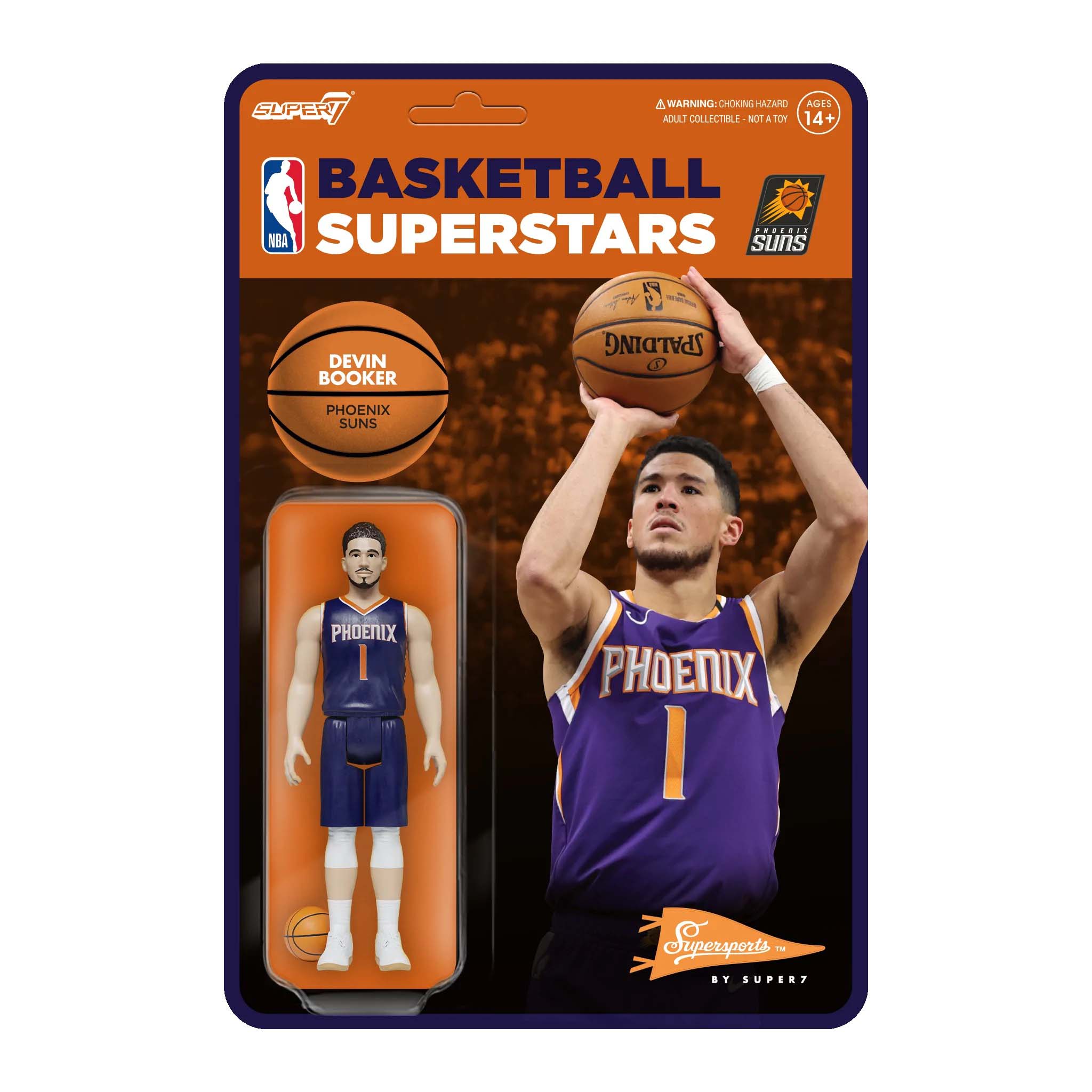 Super7 Supersports NBA Phoenix Suns Devin Booker Action Figure 
