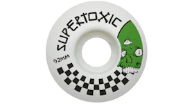 Supertoxic Loco Skull 52mm Skateboard Wheels White/Green