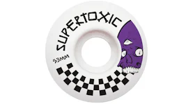 Supertoxic Loco Skull 53mm Skateboard Wheels White/Purple